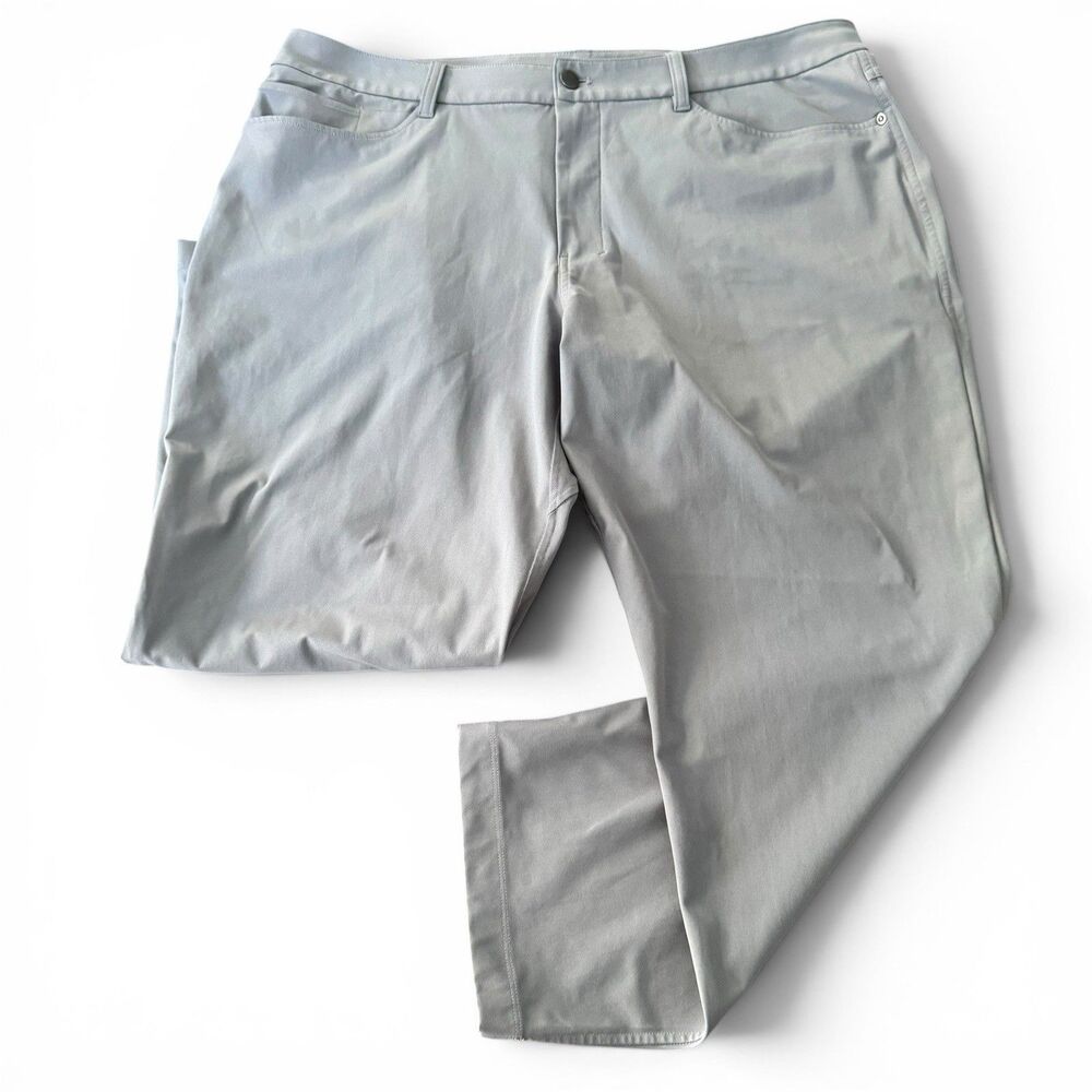 Lululemon ABC Pants Warpstreme Men 38 Gray Slim Fit Performance Stretch Chinos